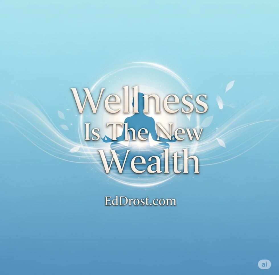 Wellness is the New Wealth graphic promoting holistic health, financial freedom, and lifestyle balance.